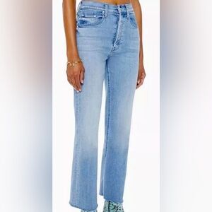 Mother Denim The Tripped Ankle Fray Straight Leg Jeans